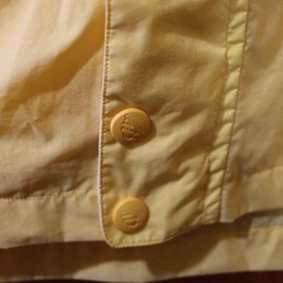 Nautica Yellow Vented Hidden Hood Nylon Windbreaker Jacket XL Preppy Sailing - Picture 5 of 16